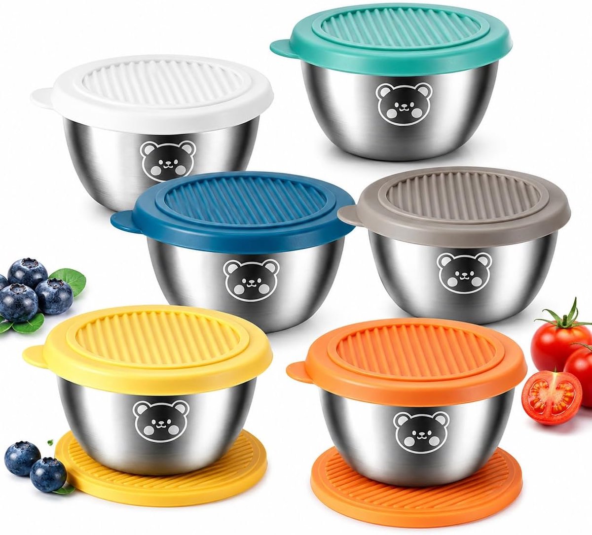 Saladdressing-containers 80 ml - 304 roestvrij staal - lekvrij deksel - perfect voor salades - ShopVlot