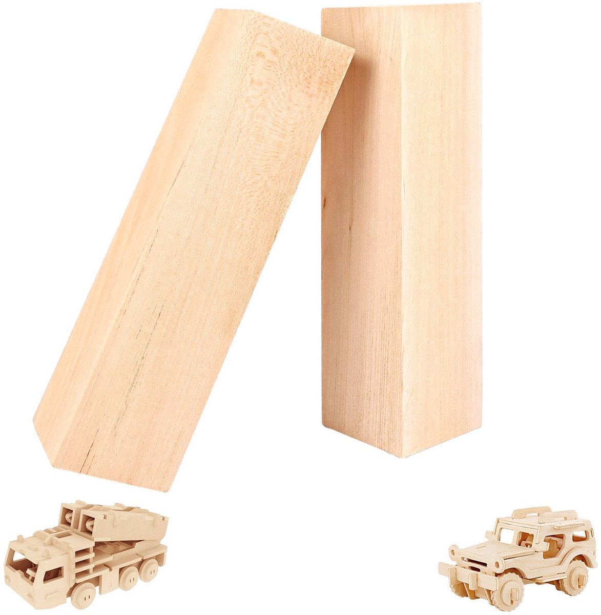 Solidchoice - Set van 2 Linde Hout voor Houtsnijwerk