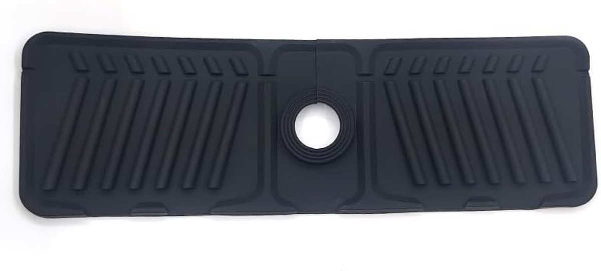 Echehi Silicone Sink Splash Guard, 44 x 14 cm, Tap Mat for Kitchen Sink with Cutable Holes, 7° Tilt, 90° Foldable - ShopVlot