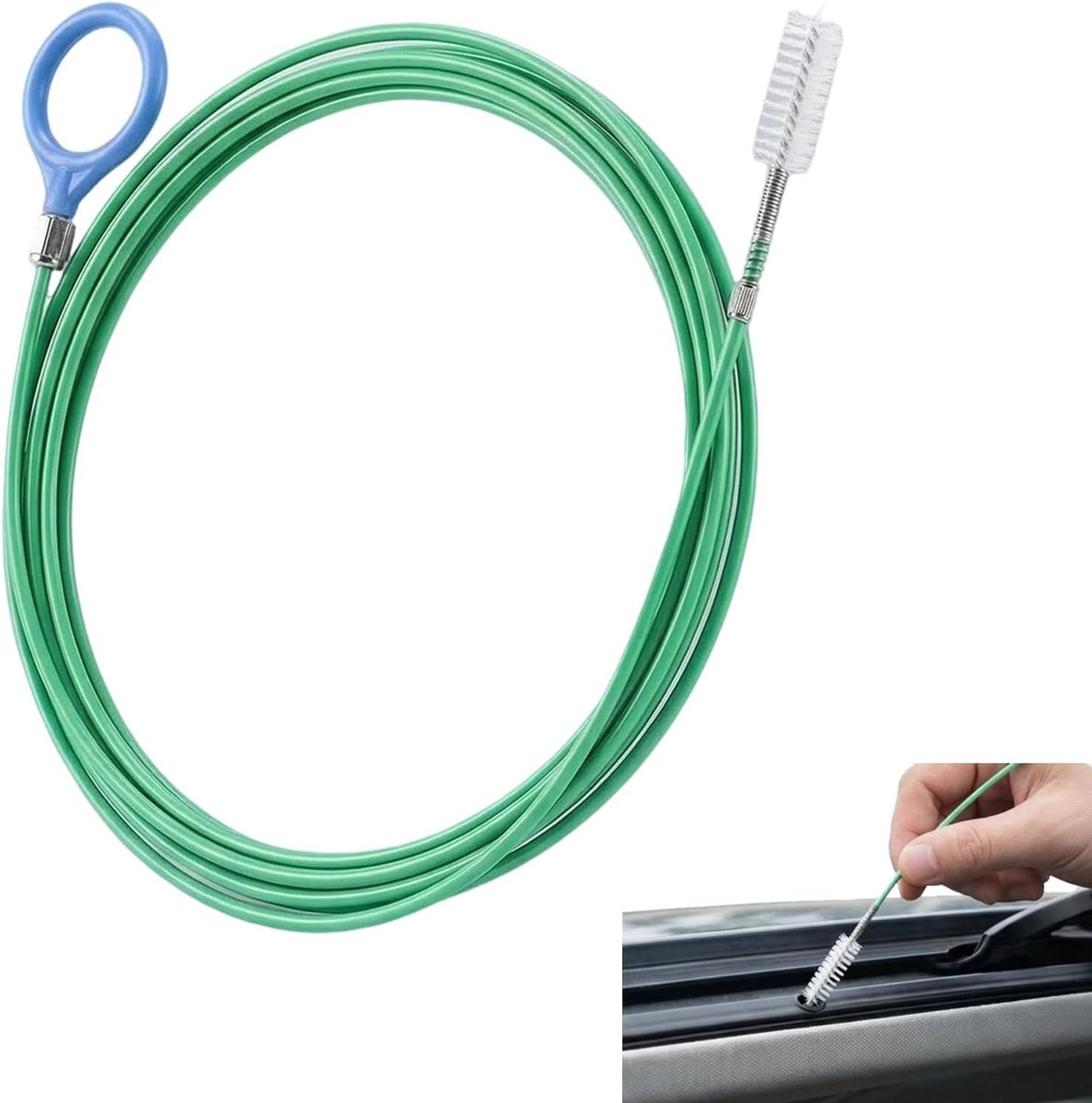 Tube Cleaning Brush, Extra Long, 300 cm, Flexible Tool for Car, Fuel Tank, Refrigerator, Easily Removes Blockages - ShopVlot