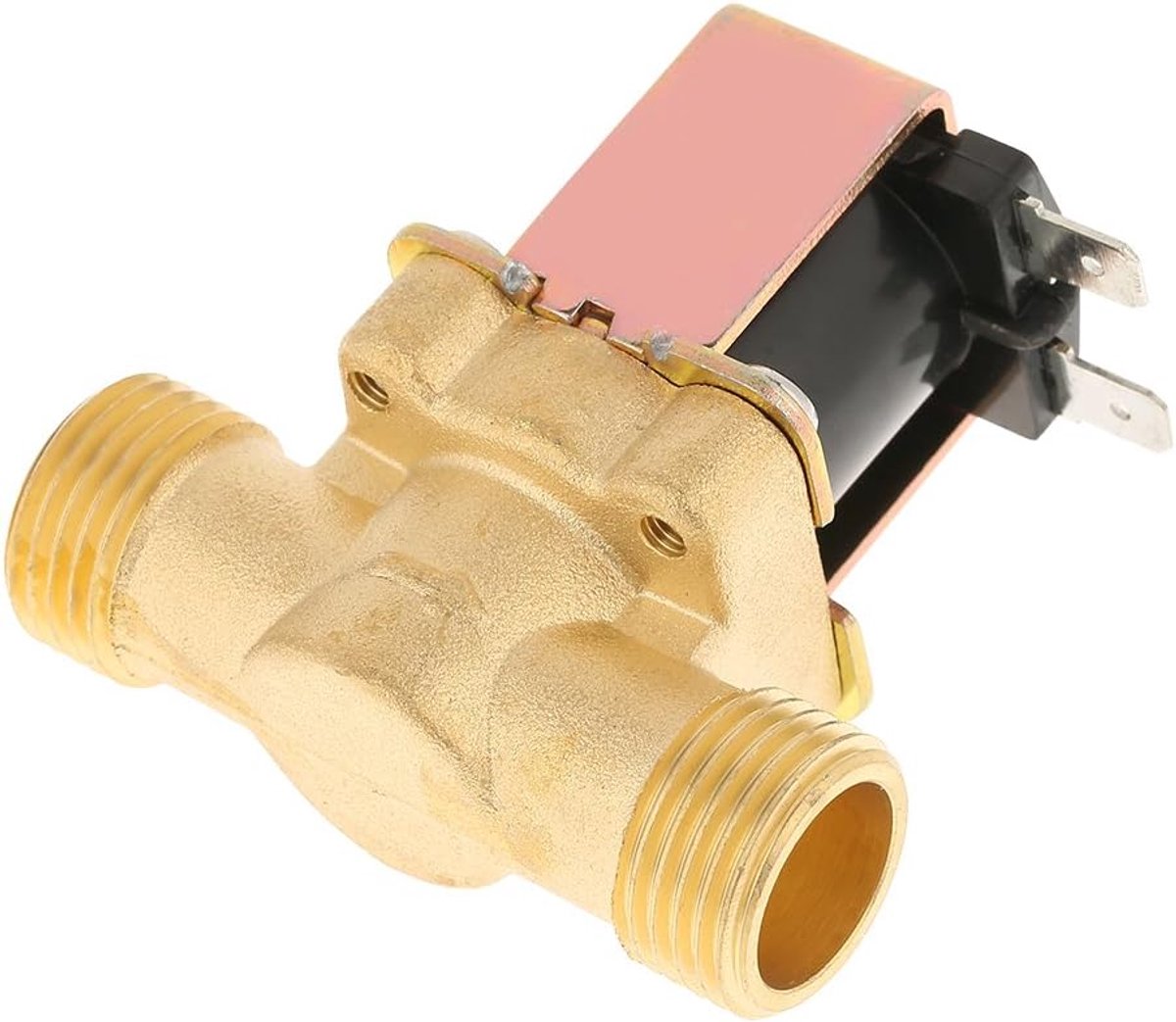 Electric Solenoid Valve - 1/2" DC 12V Brass Electric Solenoid Valve Normally Closed for Water Control - ShopVlot