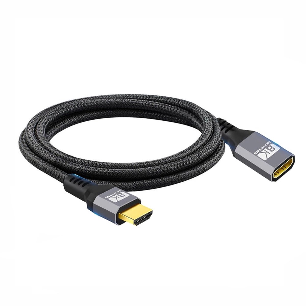 cablecc HDMI 2.1 Male to Female Extension Cable 8K 60hz/4K 120hz 48Gbs with Audio 3D HDMI-Ultra-HD Compatibility 50cm - ShopVlot