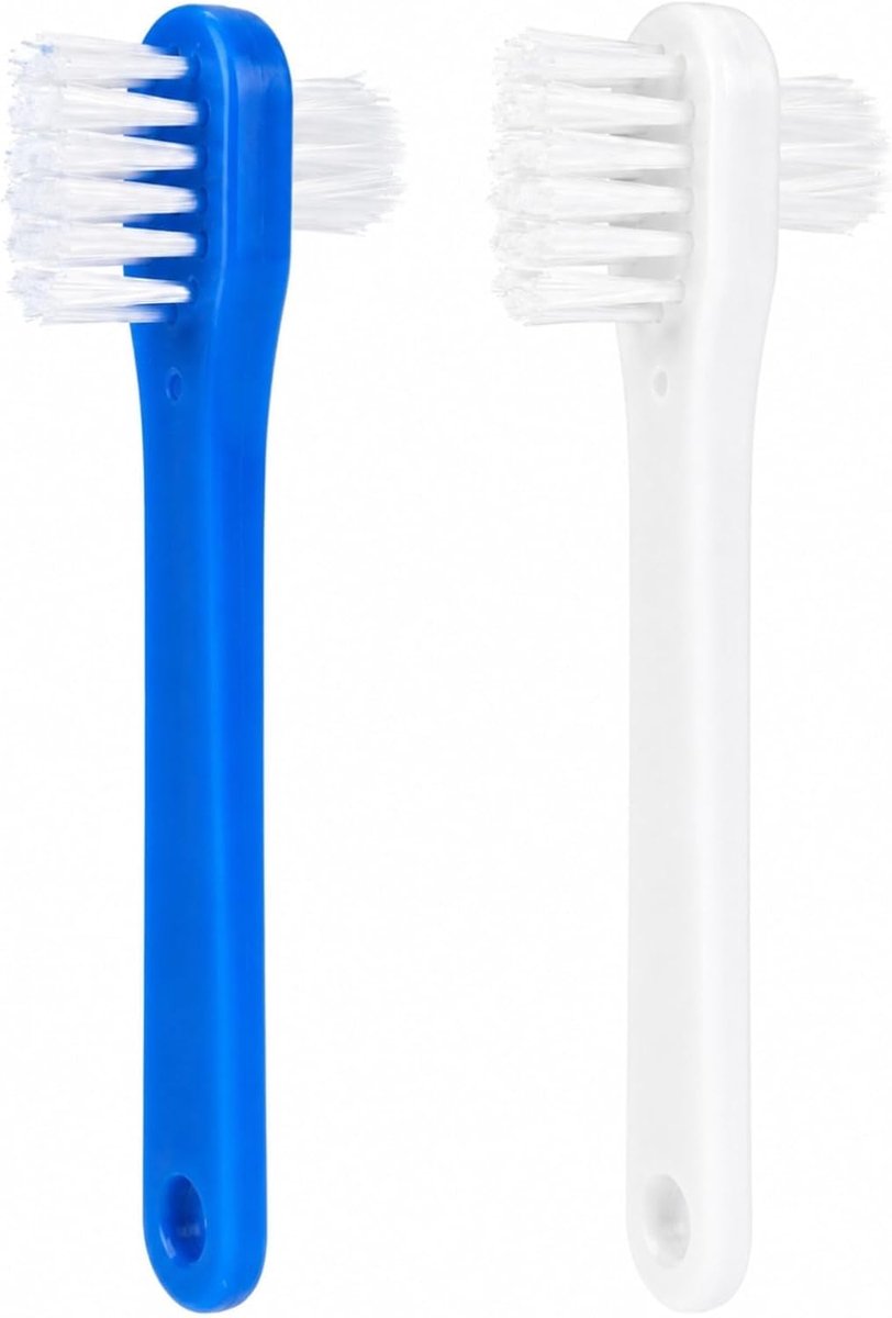 Tandenprothese borstel set - dubbelzijdig - kleurcodering - voor optimale mondhygiëne - ShopVlot