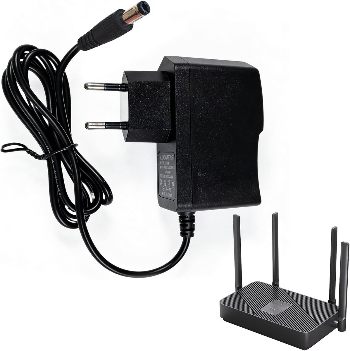 AC naar DC 12 V 1 A netadapter - universele transformator - 5,5 mm x 2,1 mm aansluiting - ideaal voor CCTV-camera's - ShopVlot