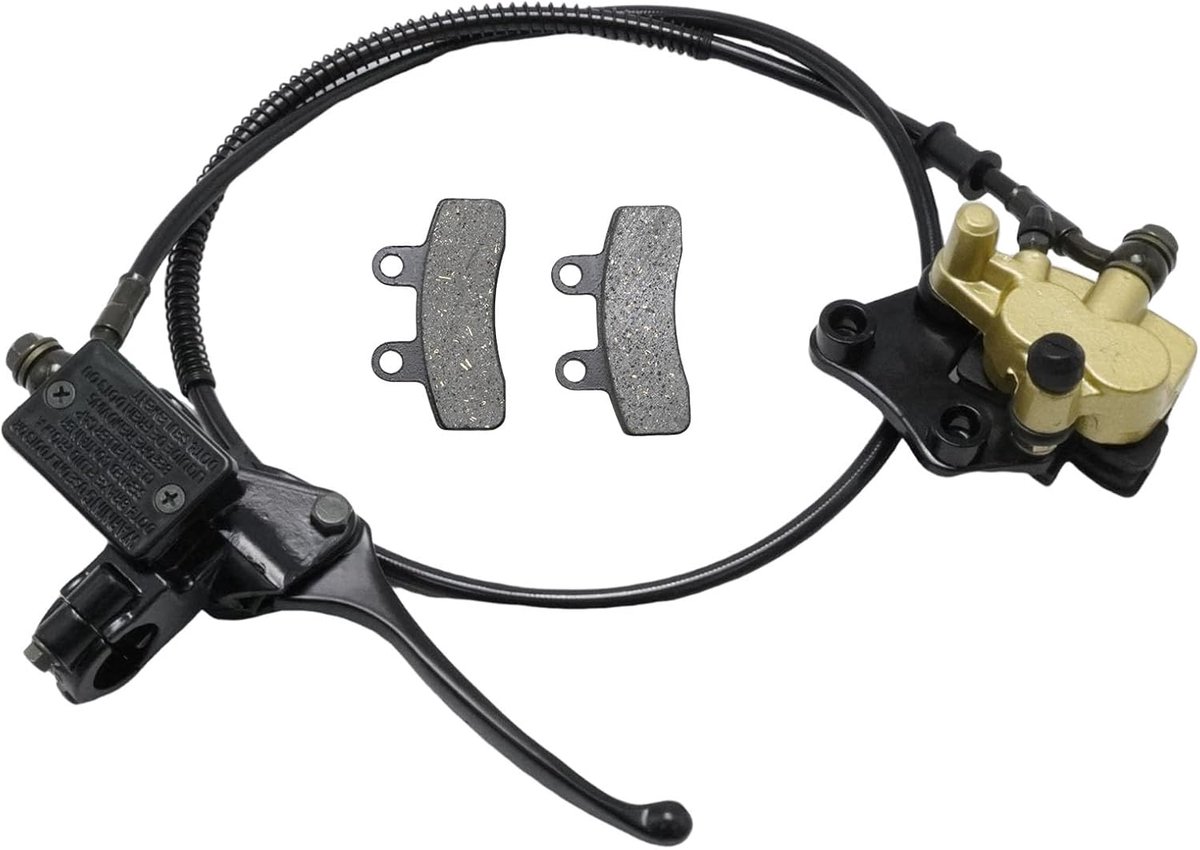 Front Disc Brake, Master Cylinder, Caliper with Brake Pads, Replacement for 50cc 70cc 90cc 110cc 125cc 150cc Dirtbike - ShopVlot