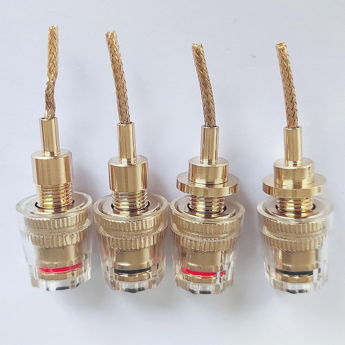 4pcs Flex Pin Banana Plug, 4mm Banana Socket to 2mm Pin Plug, HiFi Cable Adapter Plug, Binding Post, Banana Plug - ShopVlot