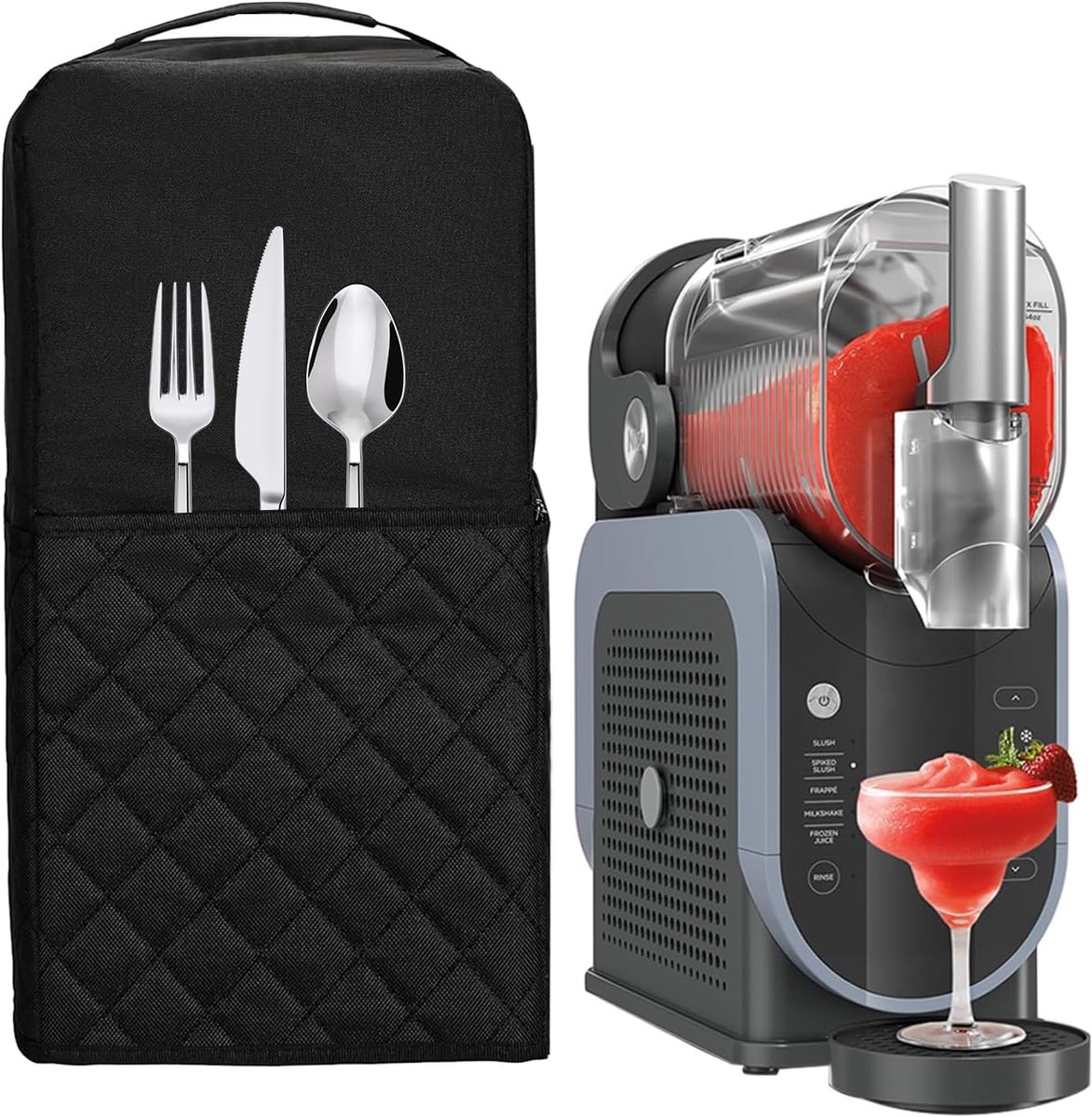 Protective Case for Ninja SLUSHi Ice Drink Machine, Waterproof Dustproof Protective Cover, Multiple Pockets for Ninja - ShopVlot