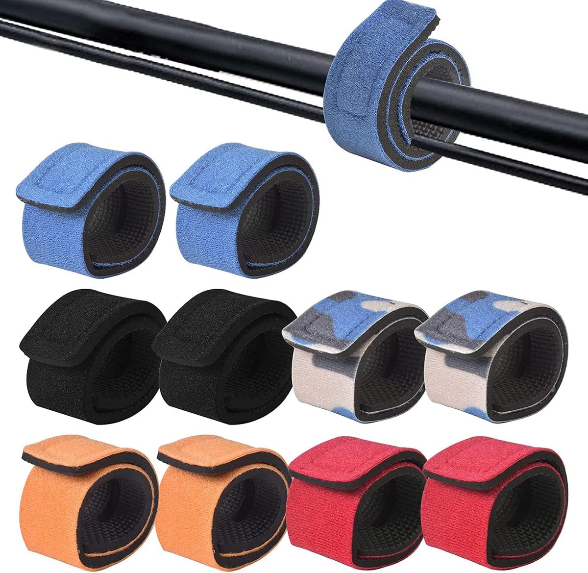 10 Pcs Fishing Rods, Fishing Rods, Elastic Fishing Rods, Fishing Rod Strap, Velcro Rod Rod for Fishing Rods, Golf - ShopVlot