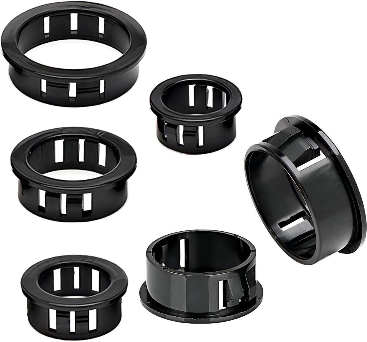 Pack of 20 eye protection for cable entry eye protection, installation diameter 9 mm, plastic cable grommet, cable - ShopVlot