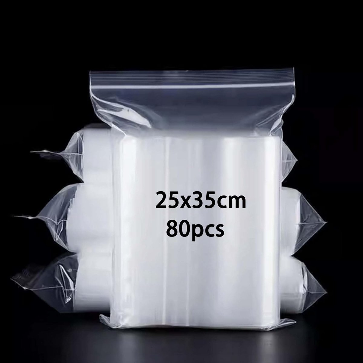 newlng Transparent Resealable Bags, 25cm x 35cm, A4, 80 Pieces, Small Resealable Bags, Plastic Bags (Various Sizes - ShopVlot