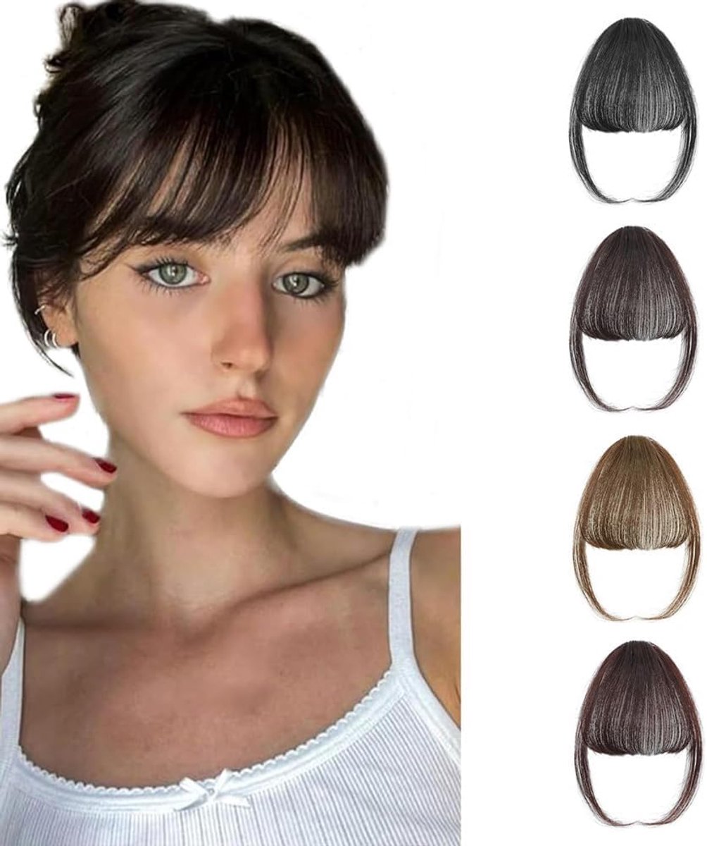 Pony Haarteil Dames 4 Stuks - Clip in Extensions - Natuurlijke Franje - Eenvoudig Te Bevestigen - ShopVlot
