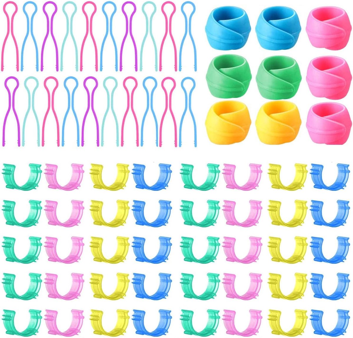 Spool Clips 69 Stuks - Plastic Spoel Houder Clips - Siliconen Draad Spool Knuffels - ShopVlot