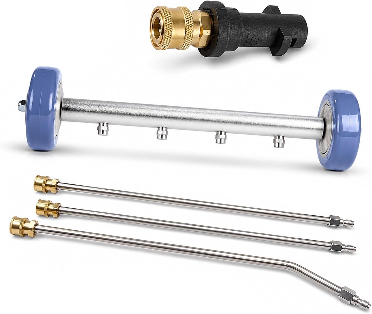 Ondervloerreiniger 4000 psi - met 3 verlengbuizen - 1/4 inch snelaansluiting - ideaal voor grondige reiniging - ShopVlot