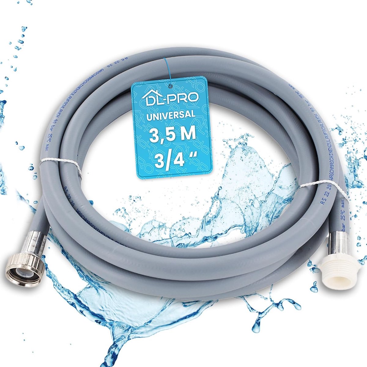 Inlaathos 3,5 m - universeel - 25 °C - optimale flexibiliteit voor wasmachine en vaatwasser - ShopVlot