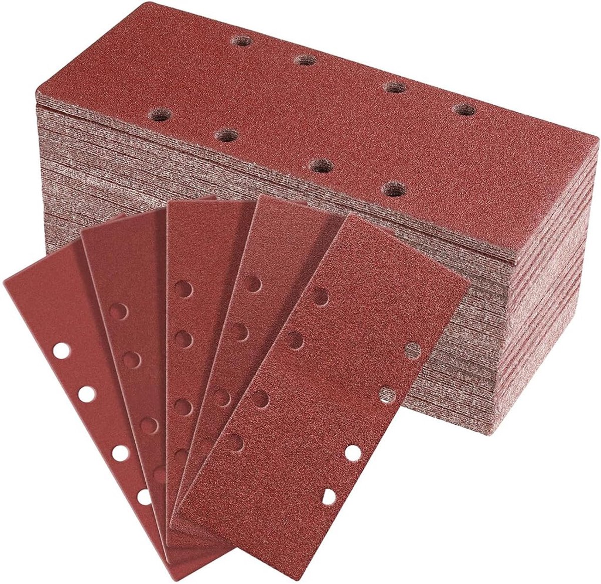 Schuurpapier 80 x 133 mm - Korrel 40 - 50 stuks klittenband schuurbladen - Ideaal voor grof schuren - ShopVlot