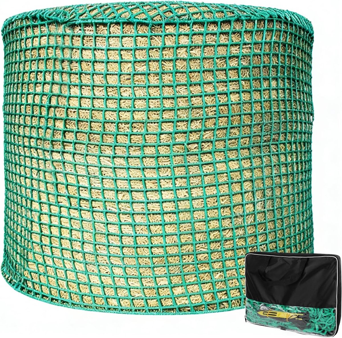 Hooinet rond 150 cm - fijnmazig polypropyleen - slijtvast en elastisch - ideaal voor hooiroof - ShopVlot