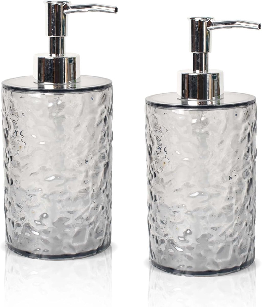 Seif dispenser 400ml - vintage plastic - golfstructuur - ideaal voor badkamer en keuken - ShopVlot
