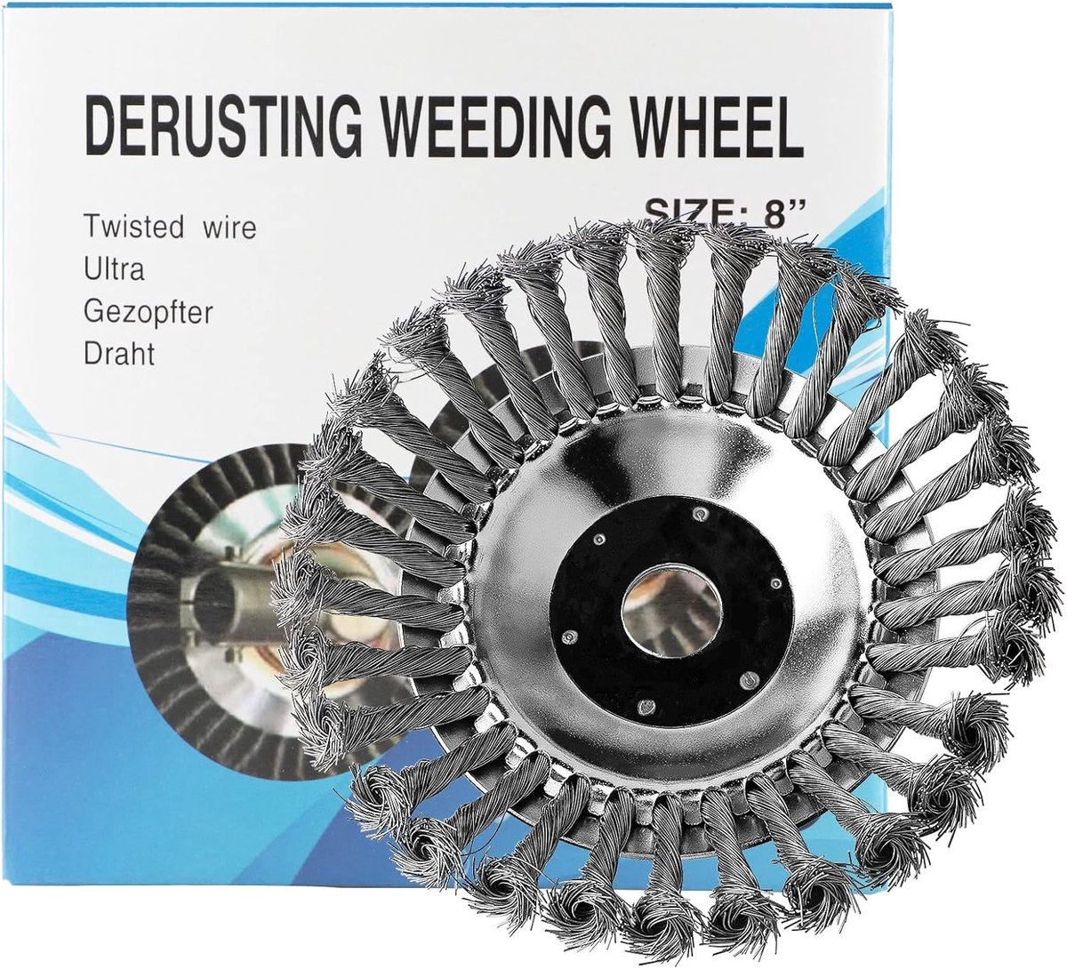 Onkruidborstel voor Bosmaaier - Roestvrij Staal - 200 x 25,4 mm - Draadborstel voor Efficiënte Onkruidverwijdering - Voor Diverse Toepassingen