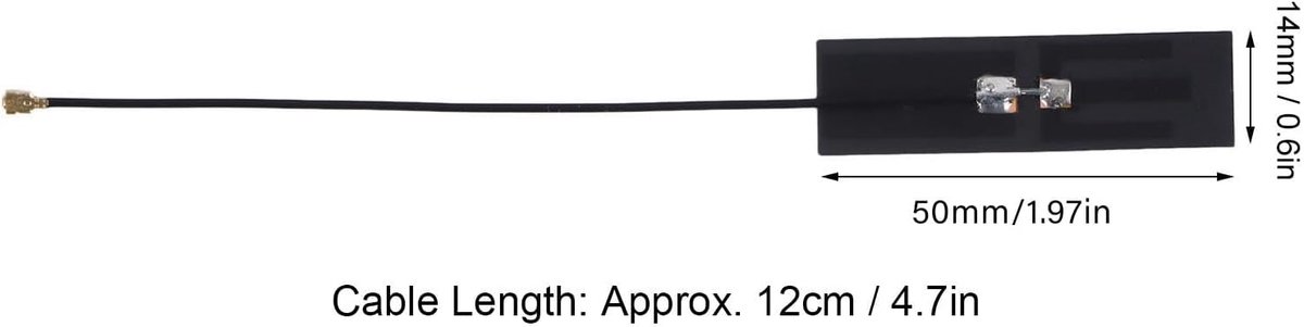 FPC antenne 10-delig - 2-frequentie flexibel - voor WiFi en Bluetooth - ideaal voor slimme apparaten - ShopVlot
