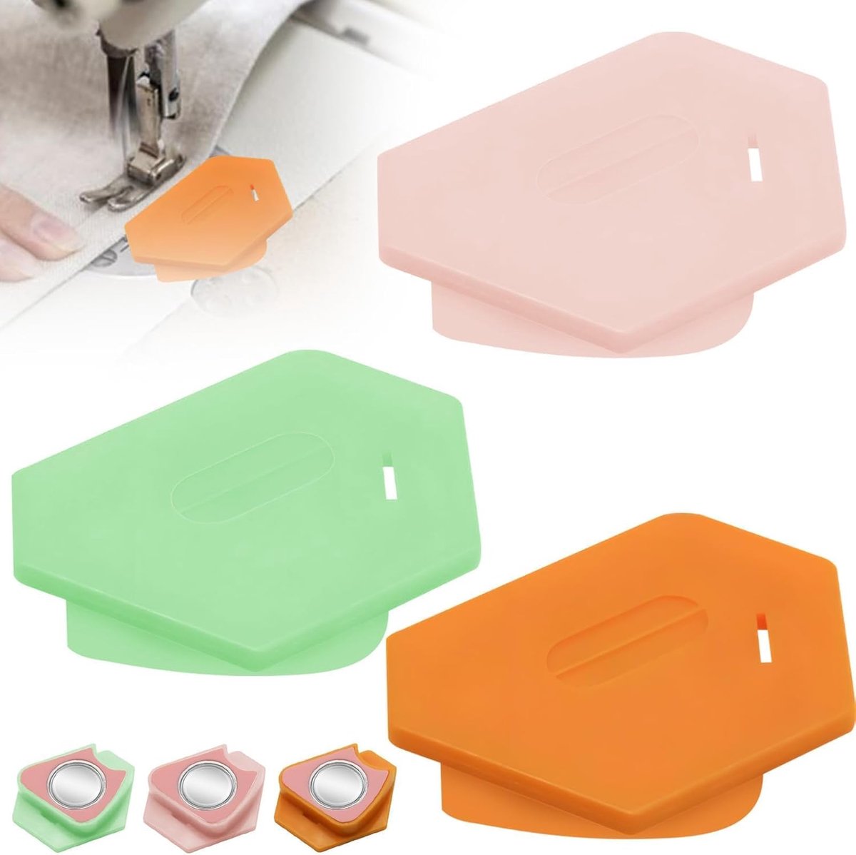 Magnetische naaigids 3 stuks - verwijderbare magnetische naaigids - multifunctionele polygonale accessoires - ShopVlot