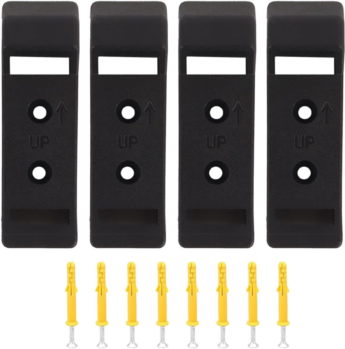 Vismolenhouders 4 stuks - zwart nylon - slijtvast en corrosiebestendig - georganiseerd en beschermd - ShopVlot