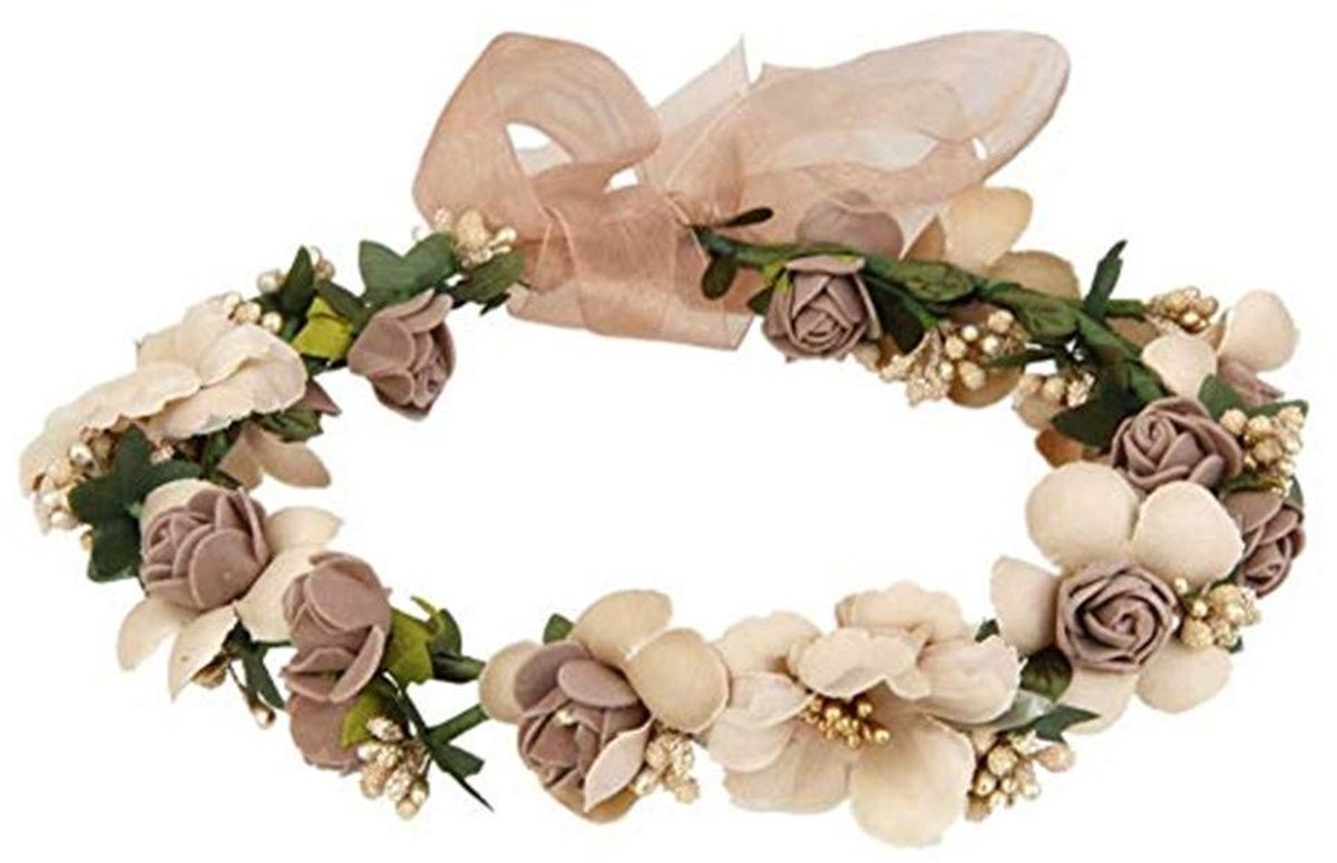 Solidchoice - Bloemenkrans Hoofdband voor Feesten en Huwelijken