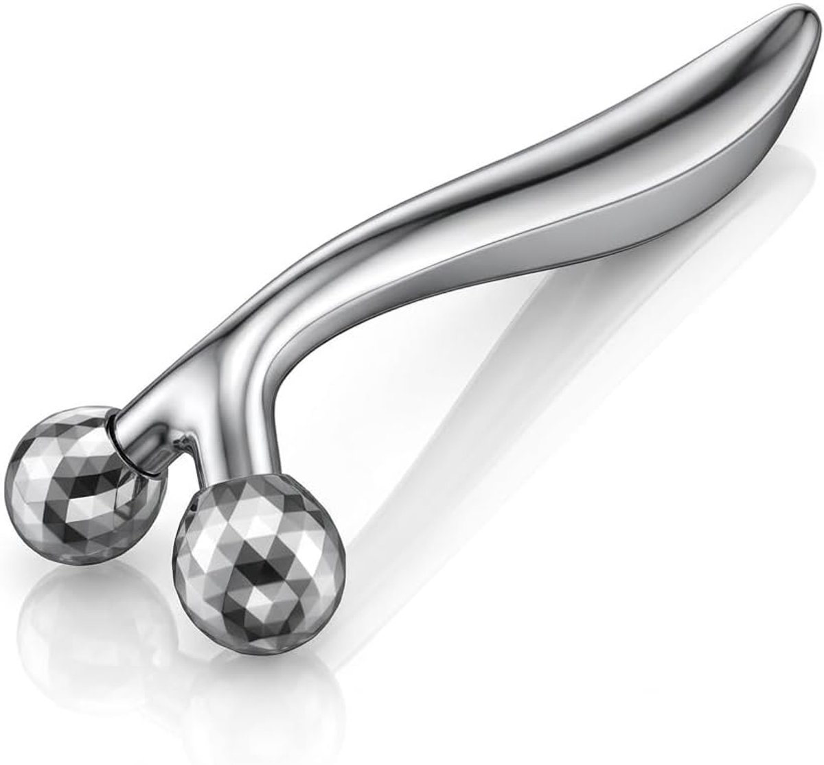 3D Gezichtsmassager voor Kaakcontour - Zilveren Rollers - Vermindert Dubbelt Mandje - Intensieve Massage - ShopVlot
