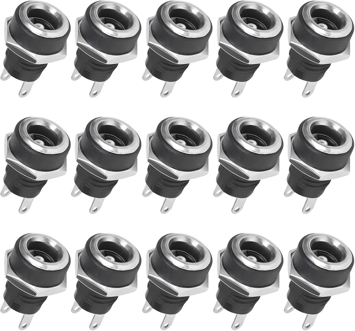 Power Jack female connectors 2 pins 5.5 x 2.1 mm - 15 stuks - betrouwbare DC aansluitingen - ShopVlot
