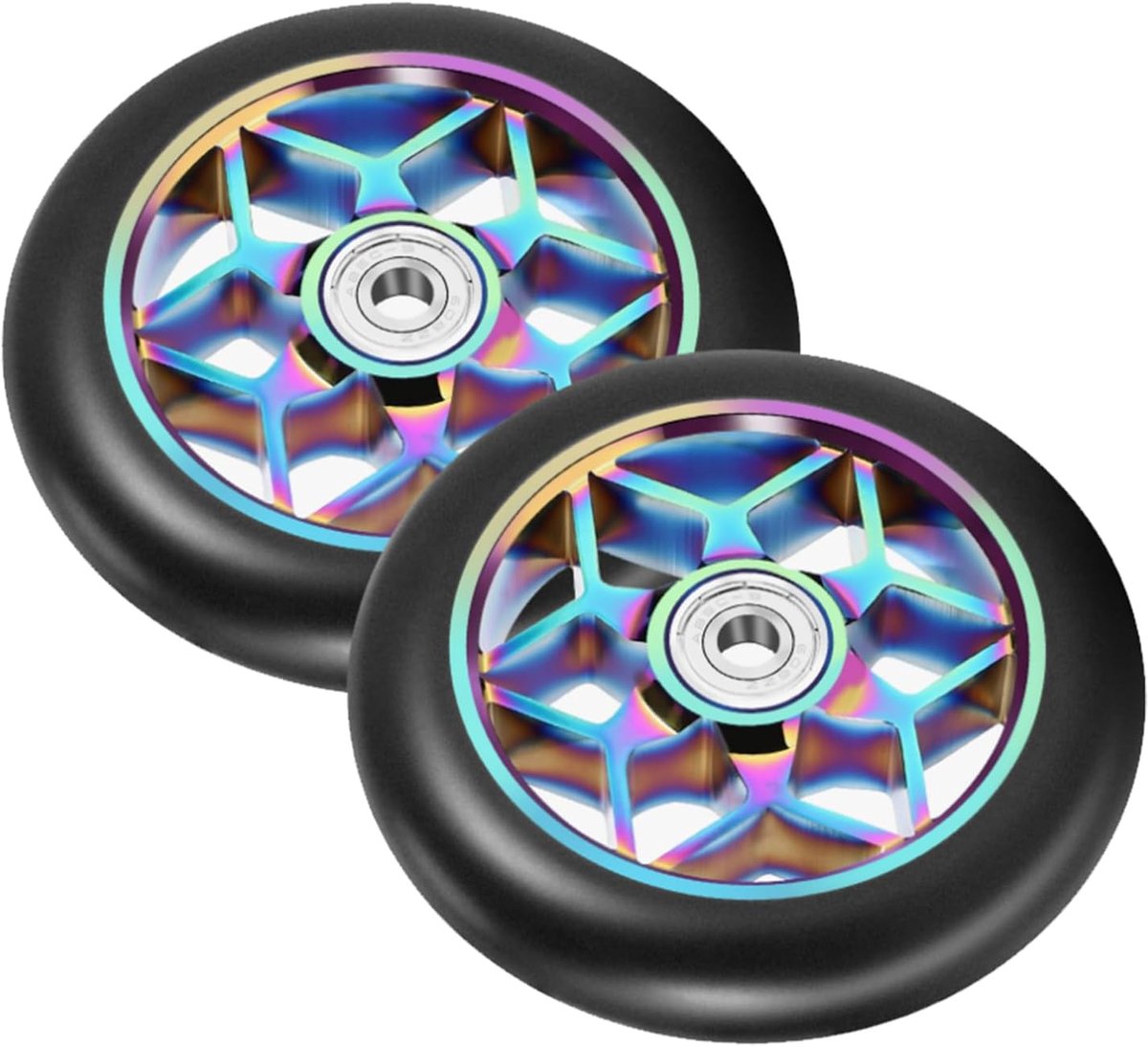 Scooterwielen 110 mm - 2 stuks - Kleurvol en duurzaam - Verbeterde rijervaring - ShopVlot
