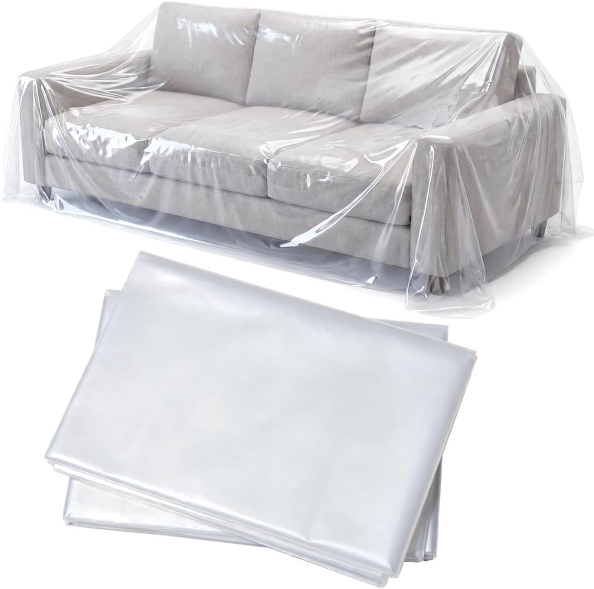 Meubels beschermfolie 200 x 300 cm - transparant - waterdicht en stofdicht - ideaal voor verhuizing en opslag - ShopVlot