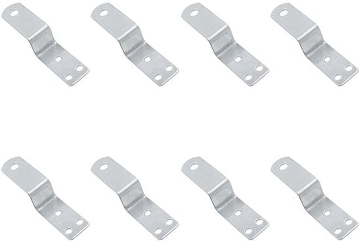 Dailygoods- Deurbarricadebeugels 4 stuks - Z-vormige Beugels - Metalen Drop Open Barhouder - Veiligheidsdeurversterking - Gereedschapshanger - Hoogwaardig Materiaal - Hoekbeugels