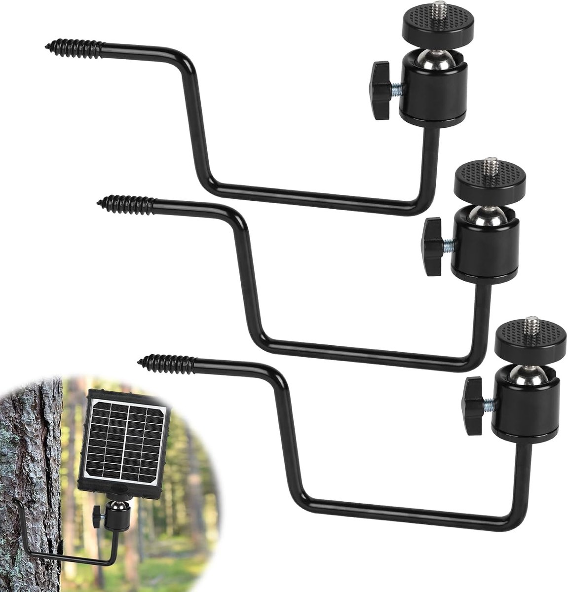Gamecamera houder set 3-pack - Robuust staal - 360° draaibaar - Ideaal voor jacht - ShopVlot
