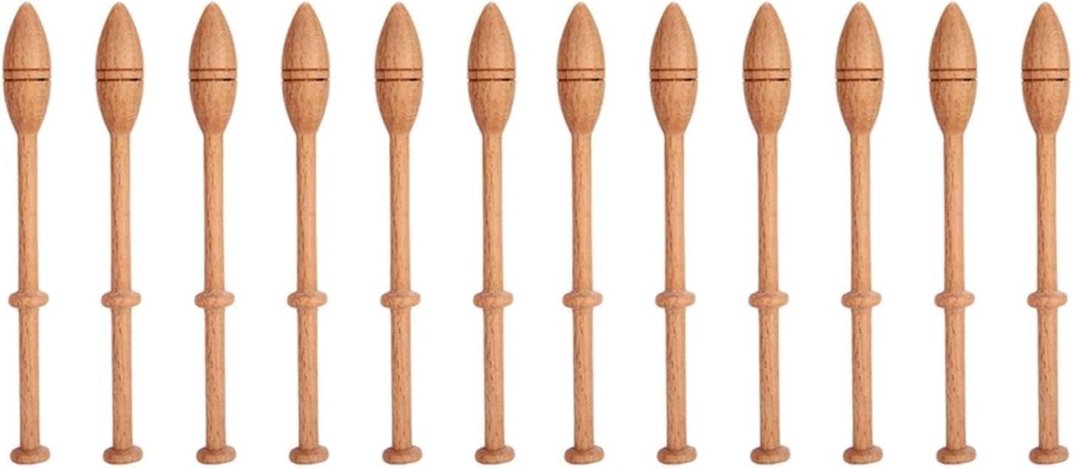 12-delige houten klosjes set voor kantklossen, inclusief benodigdheden voor kant maken en creatieve projecten