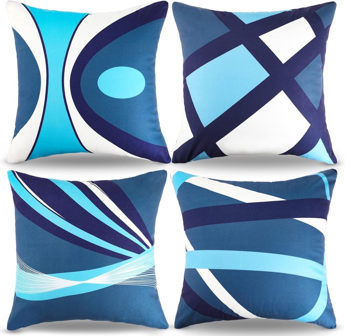 Kussensloop 40 x 40 cm - fluweel - moderne geometrische strepen - perfect voor interieurdecoratie - ShopVlot