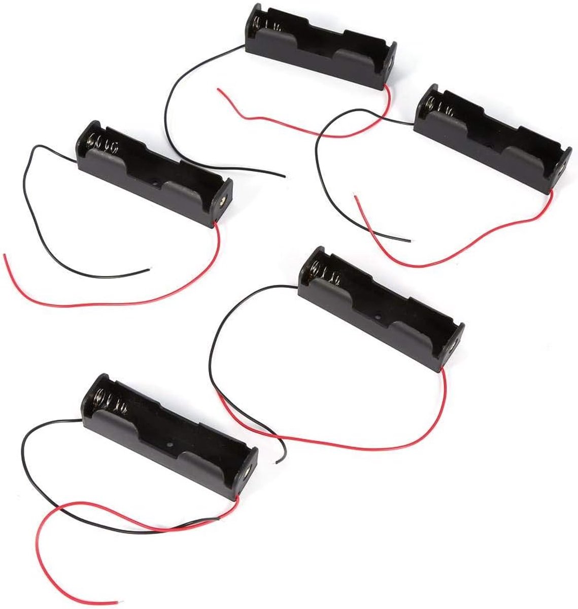 Batterijopslagdoos 1x 18650 - Plastic houder met kabels - Professioneel ontwerp - Ideaal voor veilig gebruik - ShopVlot