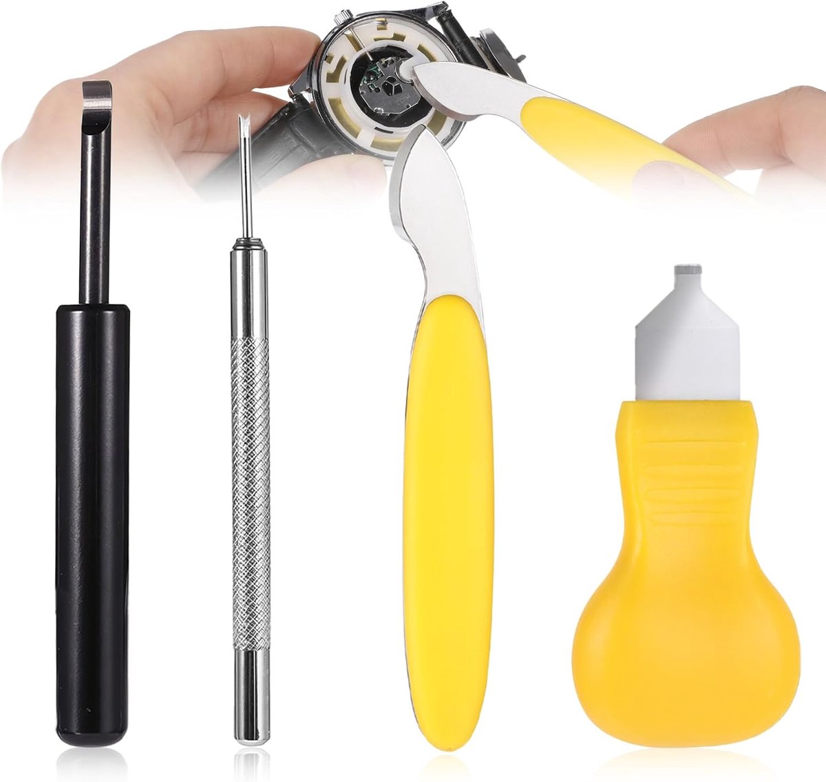 Horloge opener set 4 stuks - Batterij vervangtool - Horloge kastverwijderaar - Eenvoudig horloge deksel verwijderen - ShopVlot