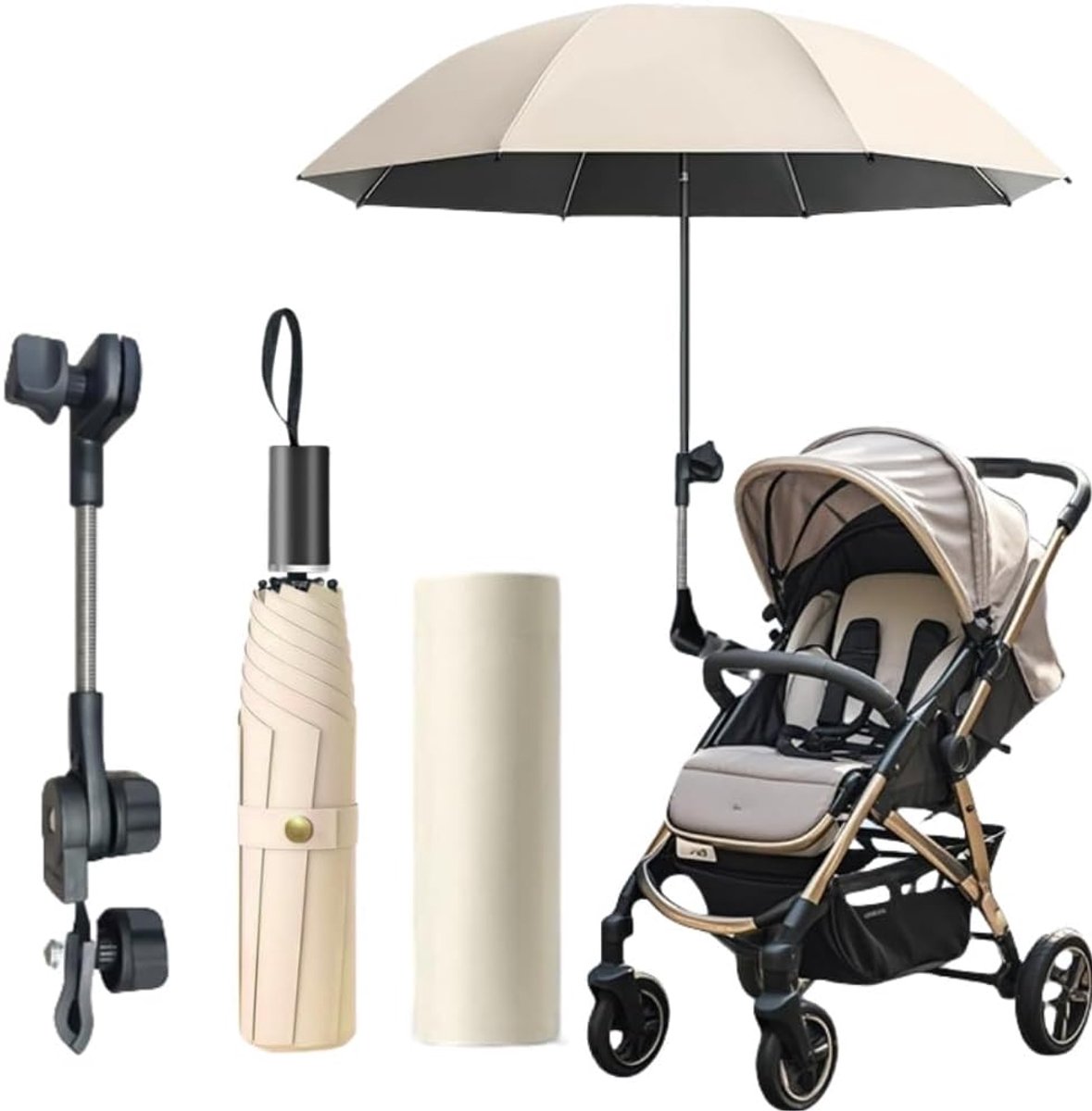 Buggy voor baby - lichtgewicht en compact - met zonnescherm - ideaal voor onderweg - ShopVlot