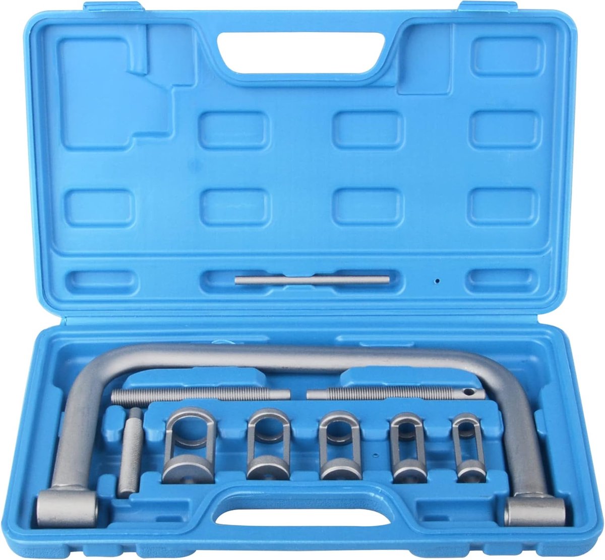 kleine motoren klepveercompressor set - 170 mm bereik - 5 verwisselbare drukverbindingen - ideaal voor onderhoud - ShopVlot