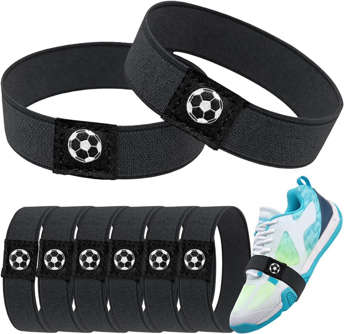 Laces Fixatiebanden voor Voetbalschoenen Kinderen - Elastische Veters - Voorkomt Losse Veters - Ideaal voor Sport - ShopVlot