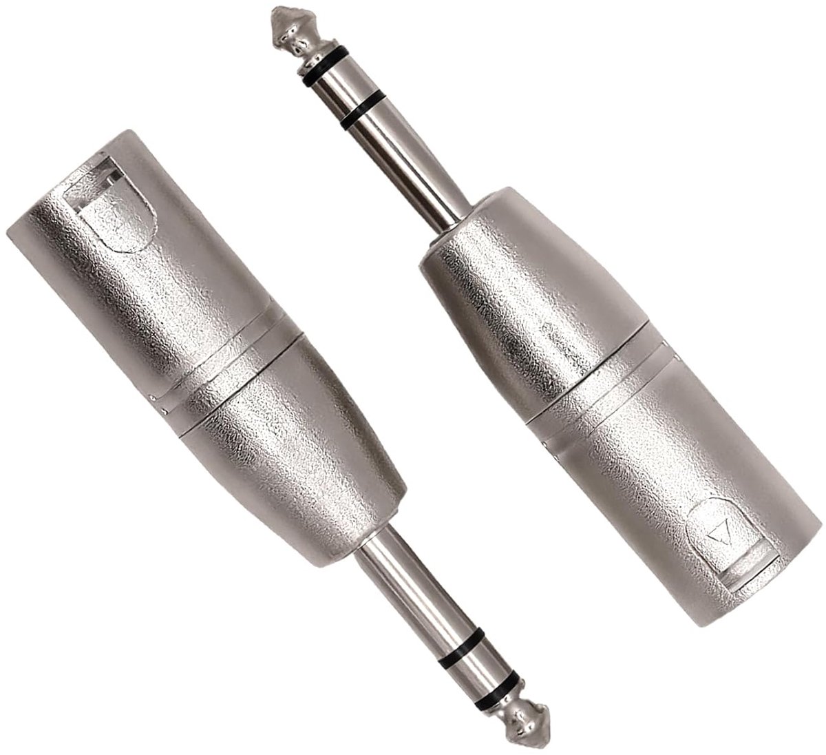 TRS-naar-XLR-adapters set van 2 - 6,35 mm stekker-naar-stekker - hoogwaardige geluidsverbinding - ShopVlot