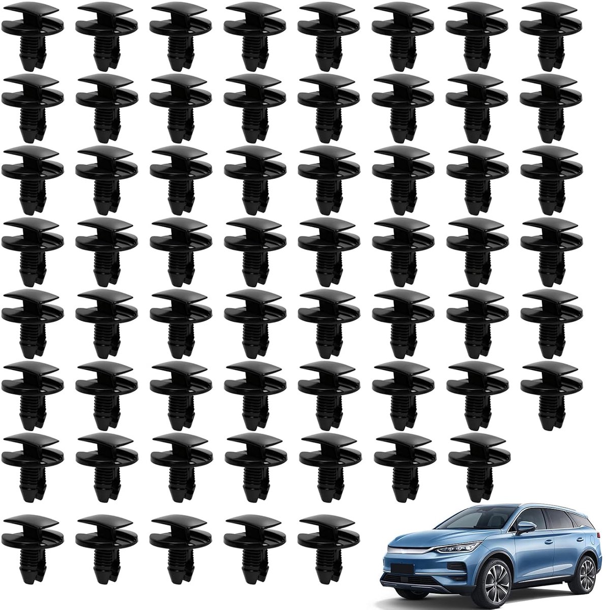 Autofixatieclips set van 60 - kunststof - universeel voor bumpers en trims - ideaal voor reparaties - ShopVlot
