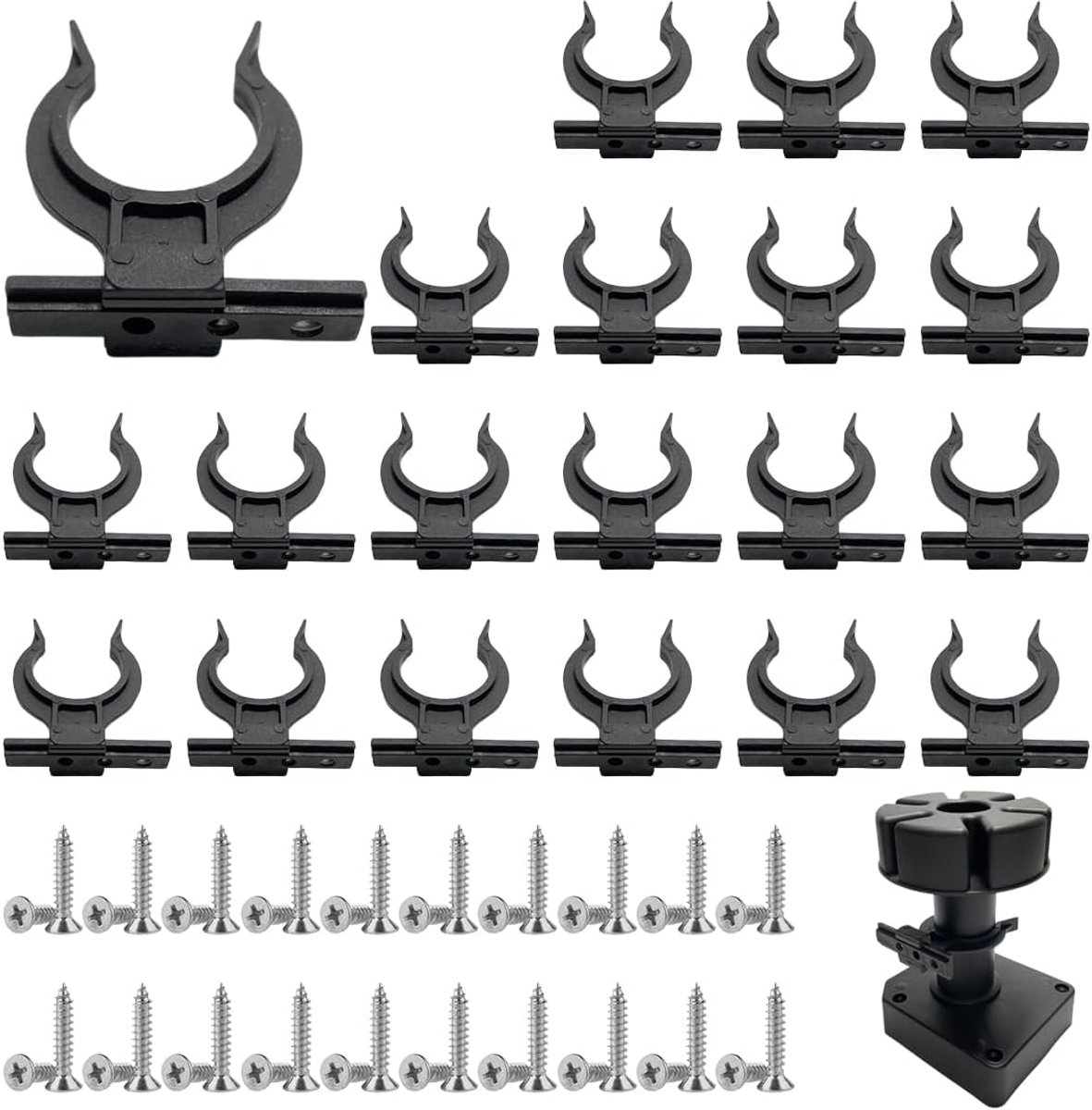 Keuken skirting clips 20 stuks - bevestigingsclips voor plinten - met 20 schroeven - perfecte afwerking voor 32-42mm - ShopVlot