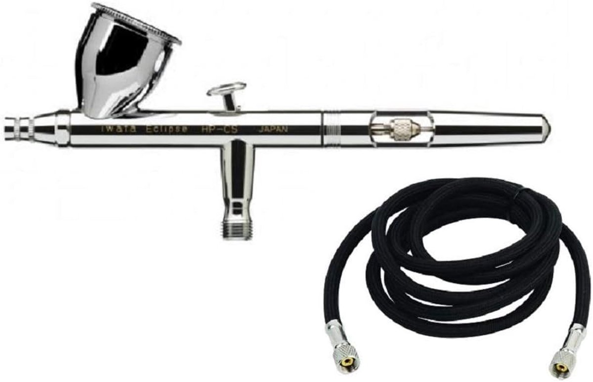 Airbrush Iwata Eclipse HP-CS - Gravity Feed - Inclusief slang - Perfect voor gedetailleerd schilderen - ShopVlot