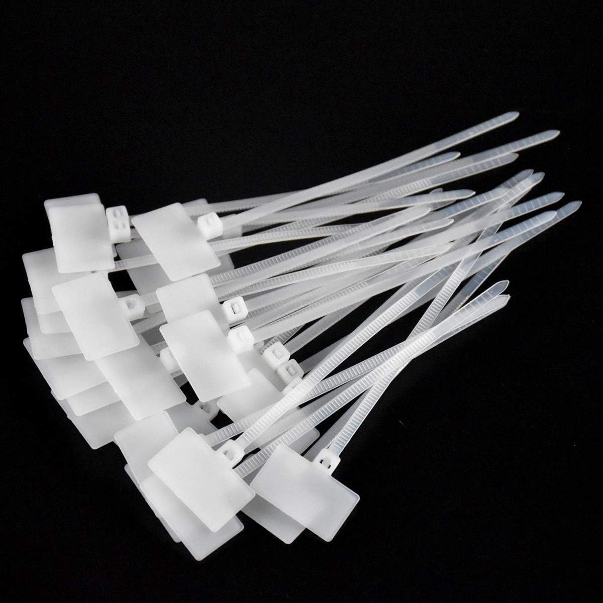 200pcs Cable Label Clips, White Cable Ties for Effective Cable Management, Cable Marking and Organization in Office - ShopVlot