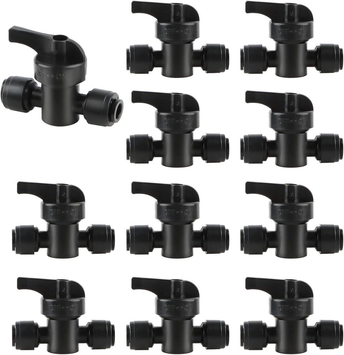 Kalolary 10 stuks 1/4 inch snelkoppelingsventielen voor druppelirrigatie, universele druppelirrigatie voor 1/4 inch - ShopVlot