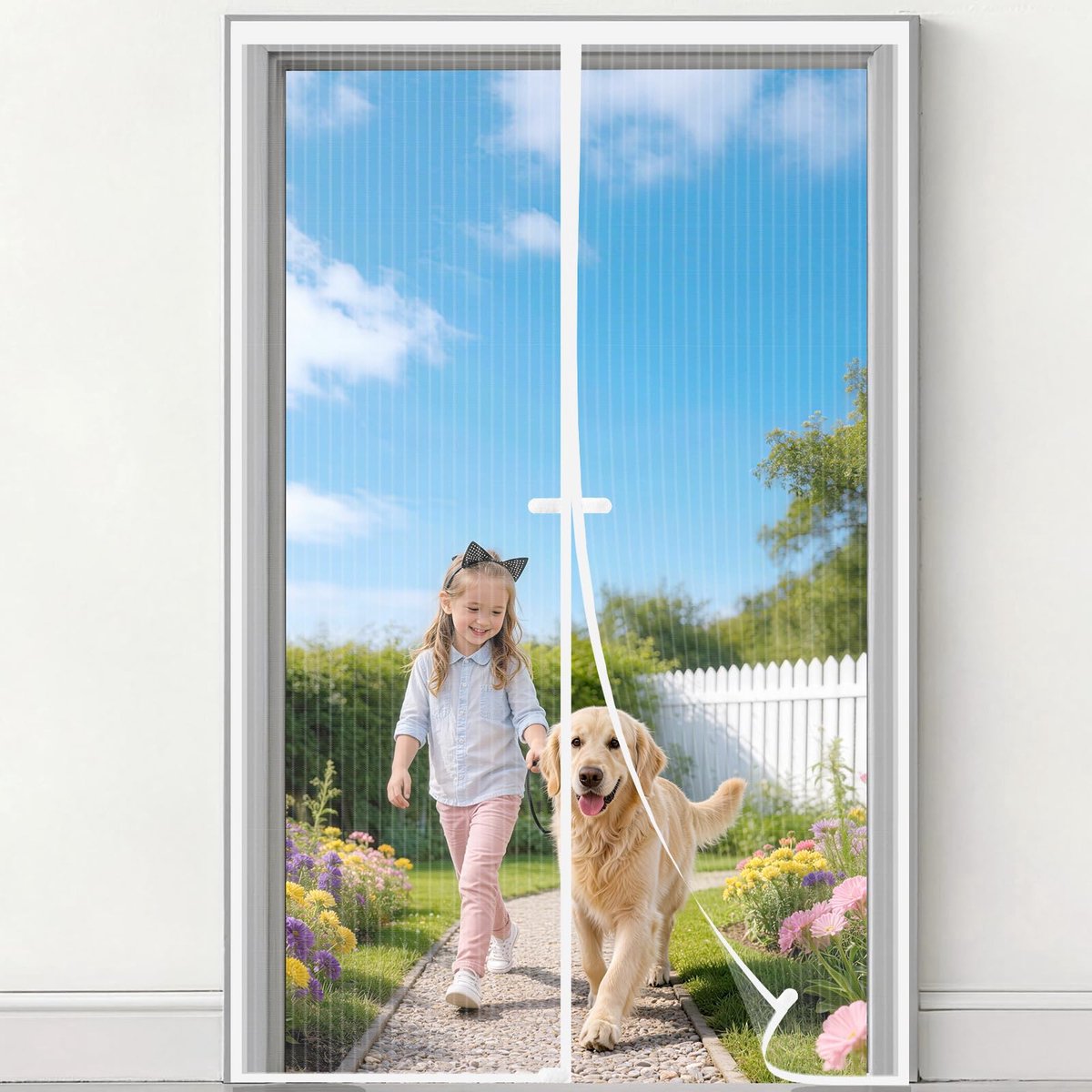 NOZIT DOOR Vliegengaas voor deur, magnetisch, insectenbescherming voor balkondeur, terrasdeur, 65 x 220 cm - ShopVlot