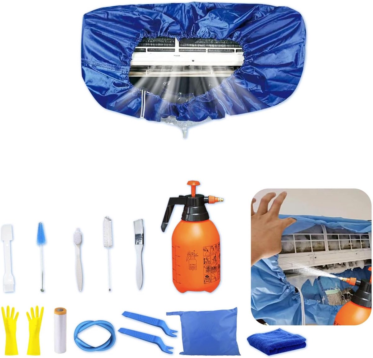 Mini Split Cleaning Kit, Mini Split Cleaning Bag, Cleaning Cover for Split Air Conditioning, Cleaning Bag for Split Ac - ShopVlot
