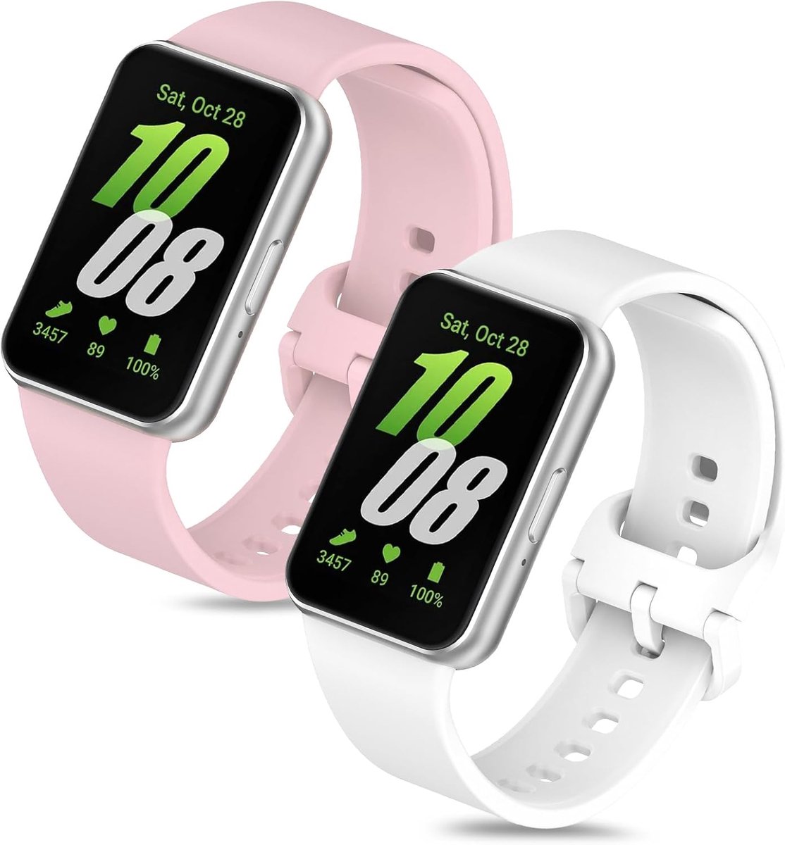 2 x Silicone Straps Compatible with Samsung Fit3, Breathable, Soft and Comfortable Compatible with Samsung Galaxy Fit - ShopVlot