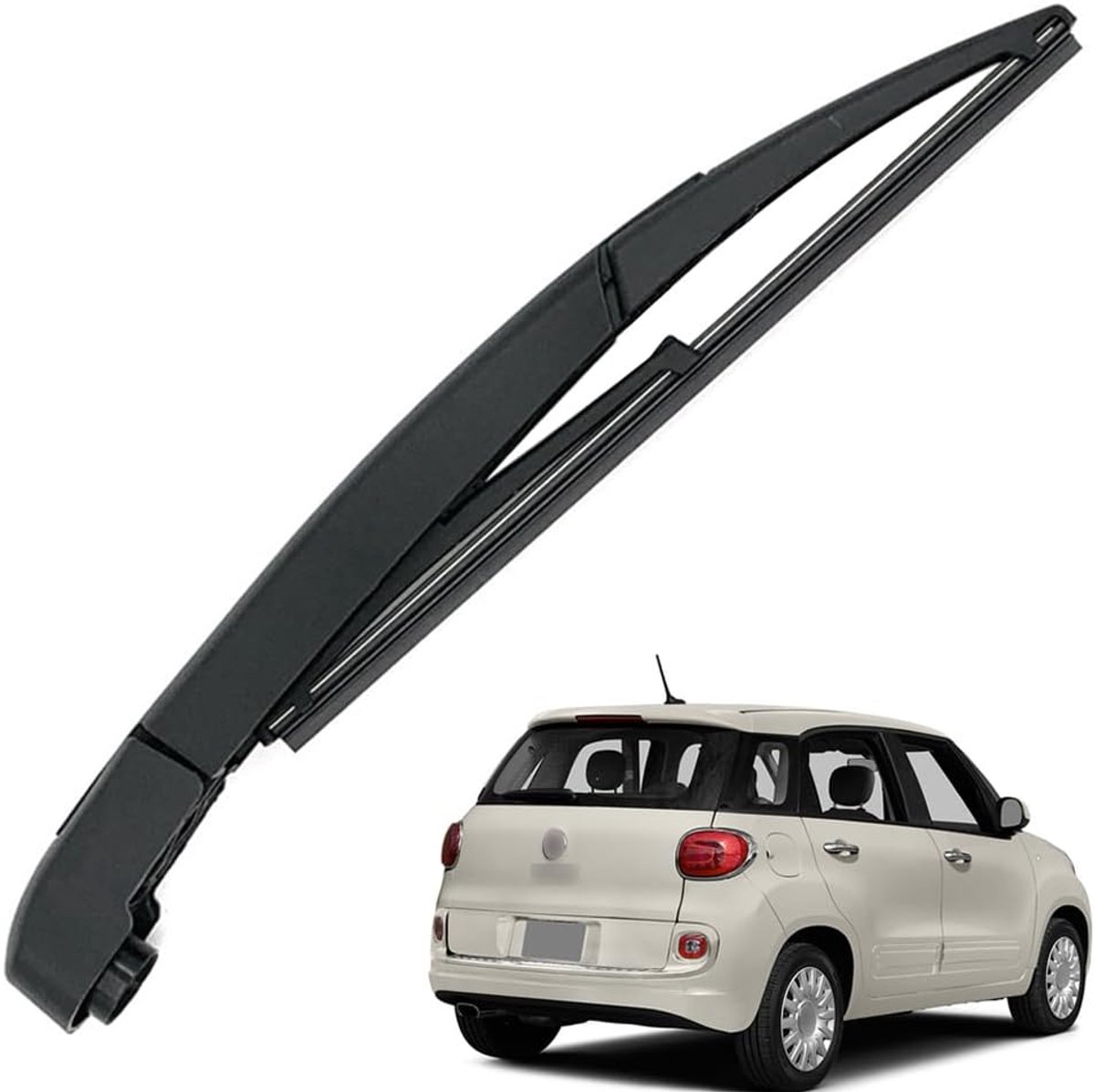 Car Rear Wiper Black, Replacement Rear Wiper Arm Compatible with FIAT 500L 2012-2020 - ShopVlot