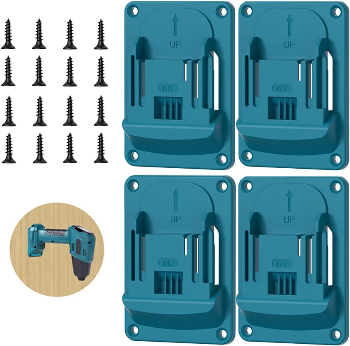 The 4 pcs battery holder set is compatible with Makita 18V power tools, including models BL1830, BL1840, BL1850 and - ShopVlot